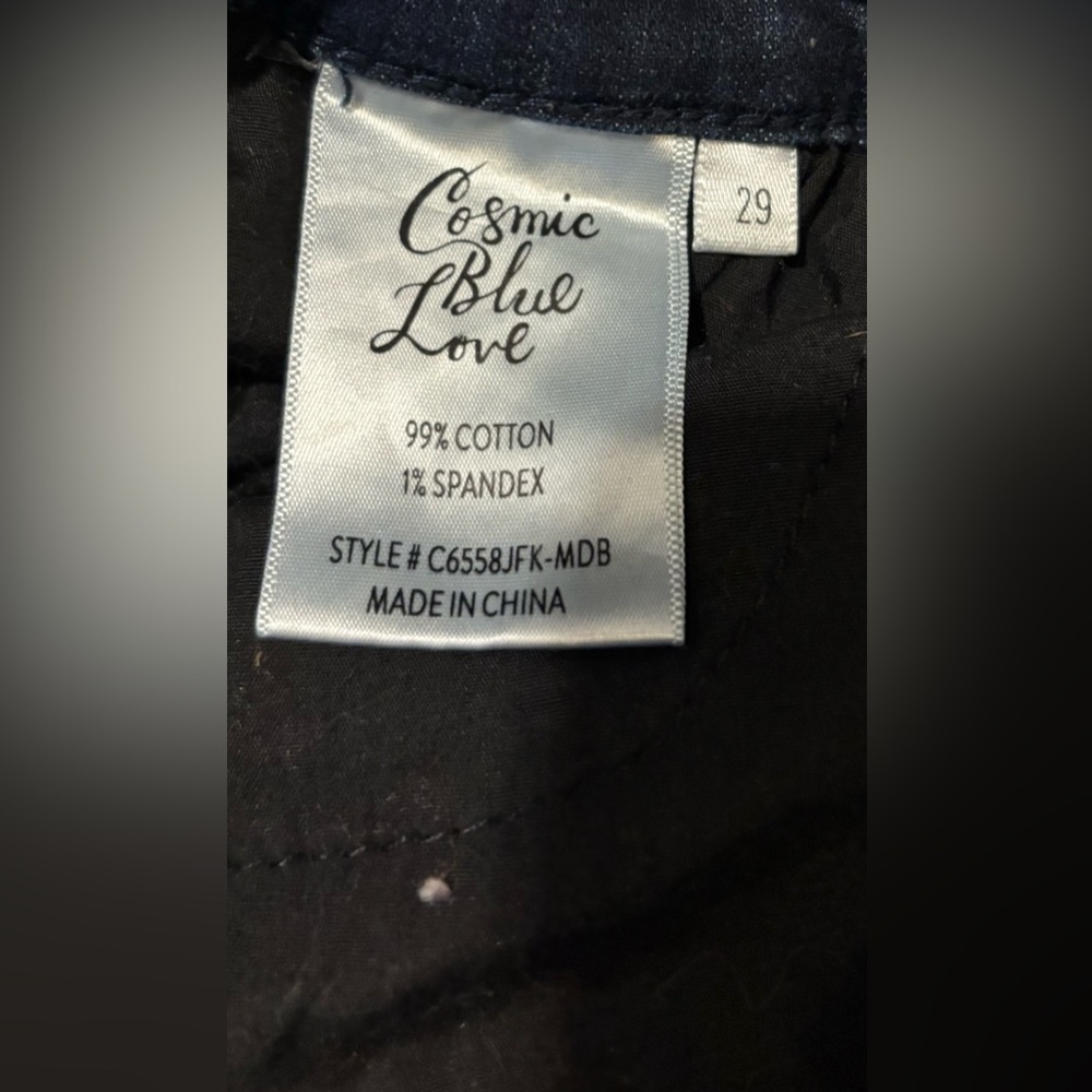 Cosmic Blue Love by Pistola Women’s Size 29 Dark Wash High Rise Bootcut Jeans - Picture 4 of 9